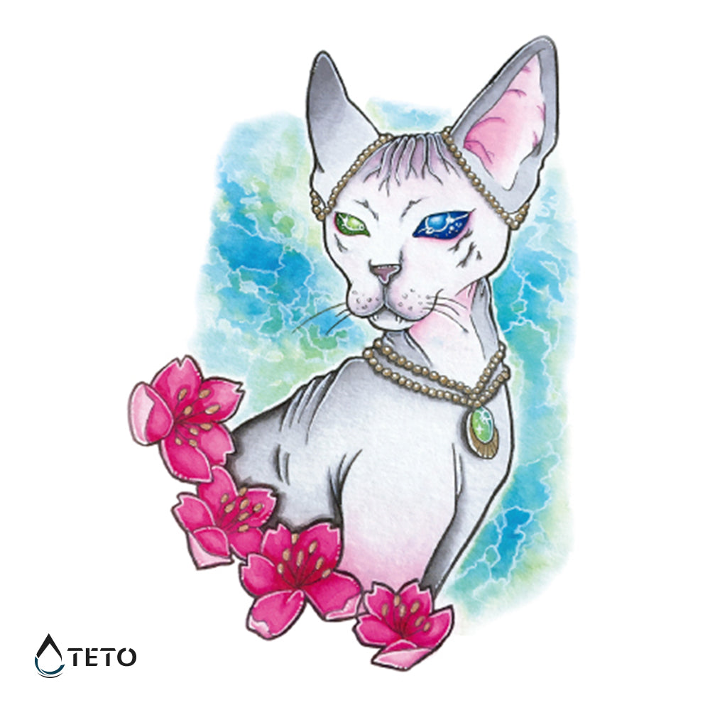 Sphinx Katze - TETO Temporäre Tattoos
