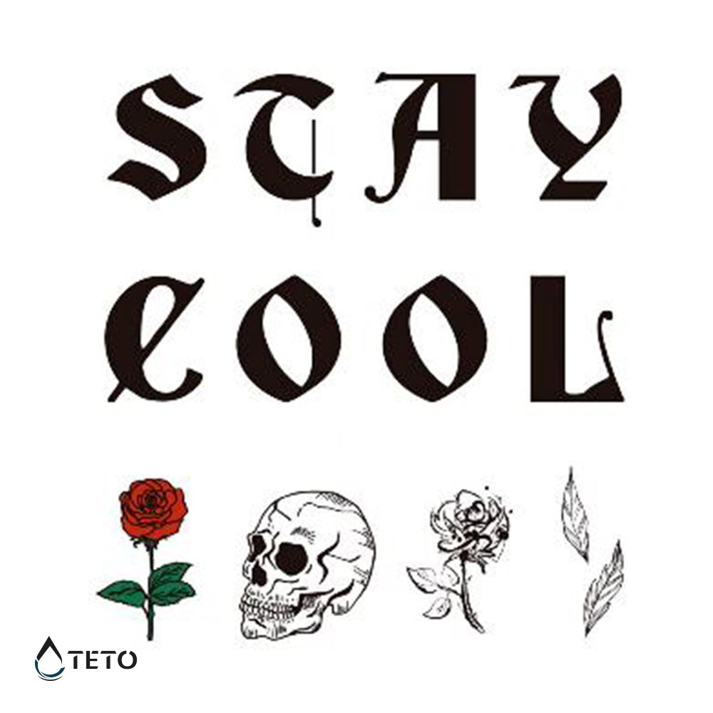 Bleib cool - Set - TETO Temporäre Tattoos