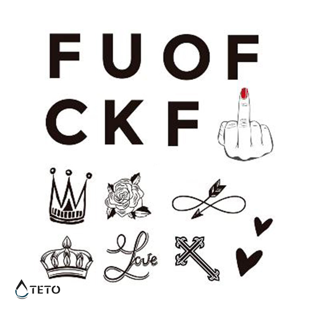 Scheiß drauf - Set - TETO Temporäre Tattoos