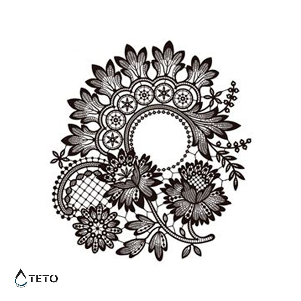 Blütenfächer - TETO Temporäre Tattoos