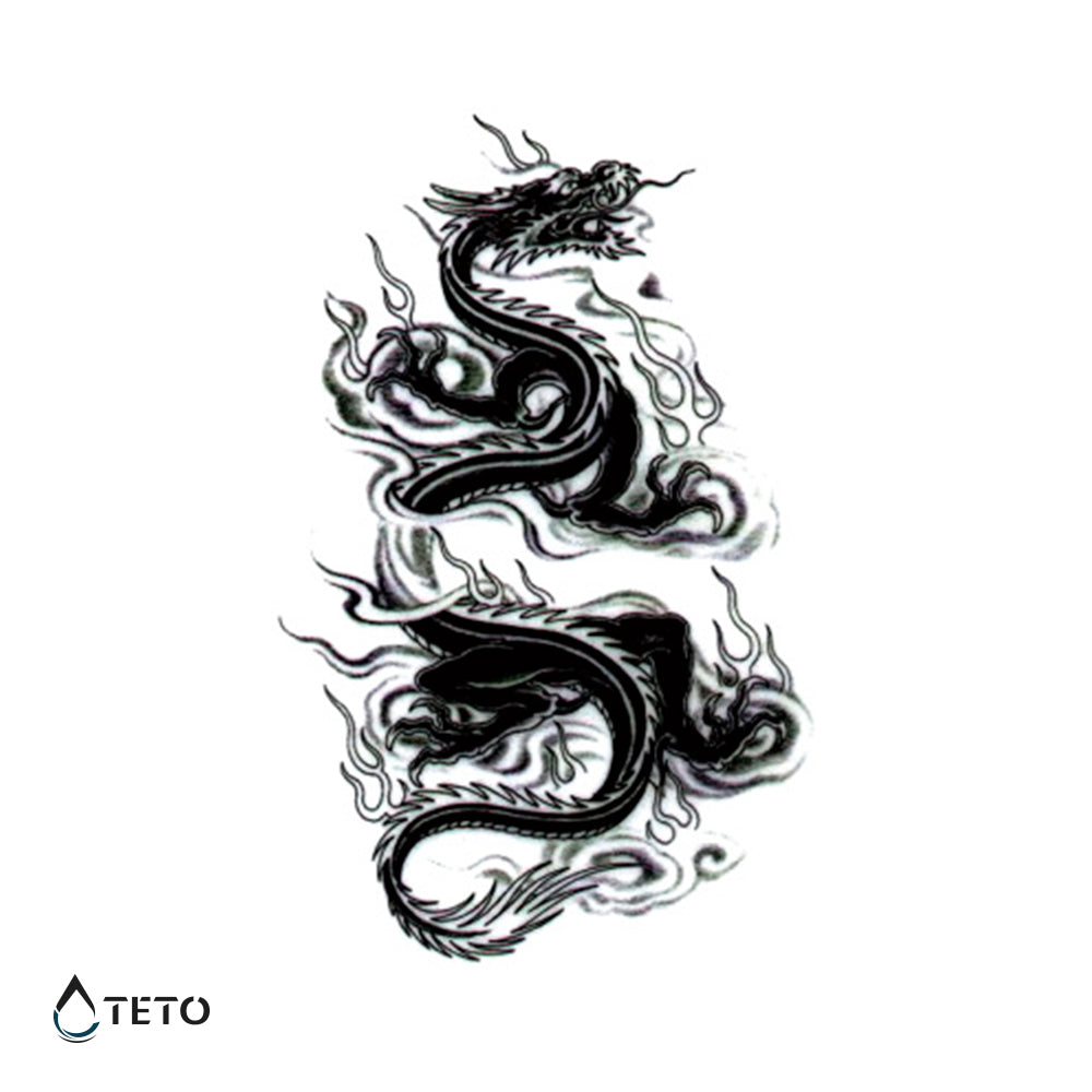 Chinesischer Drache – Typ B - TETO Temporäre Tattoos