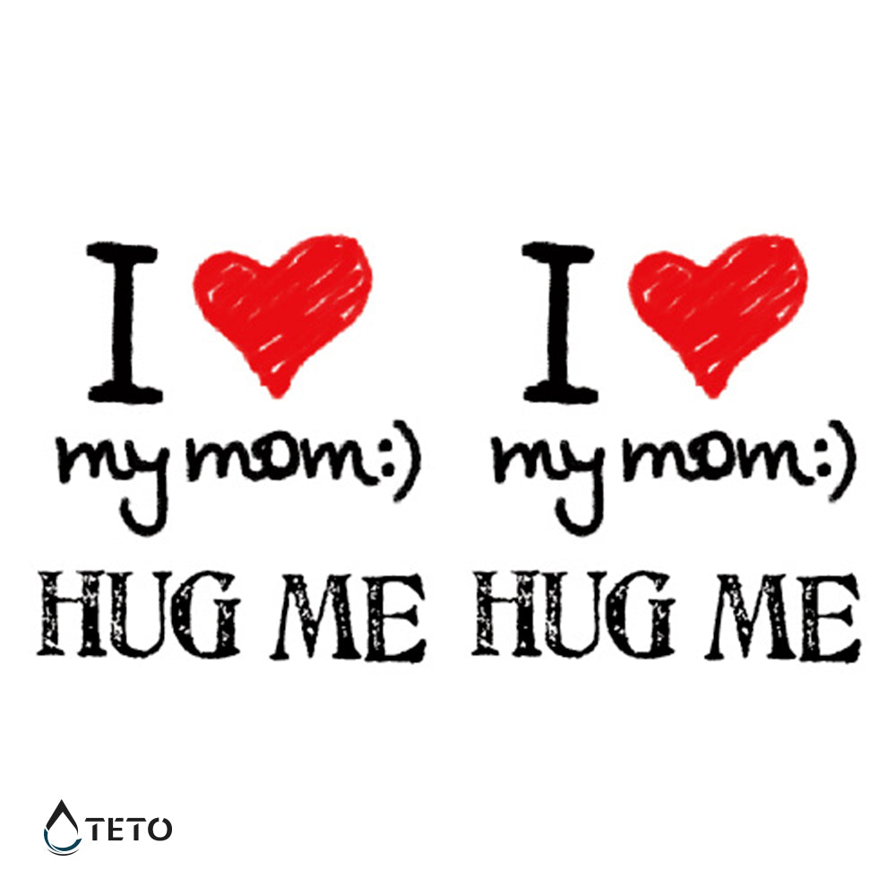 Umarme mich / Ich liebe meine Mama - Set - TETO Temporäre Tattoos