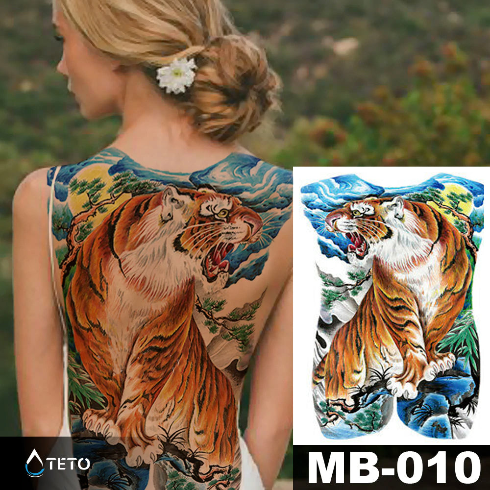 Realistischer Tiger - TETO Temporäre Tattoos