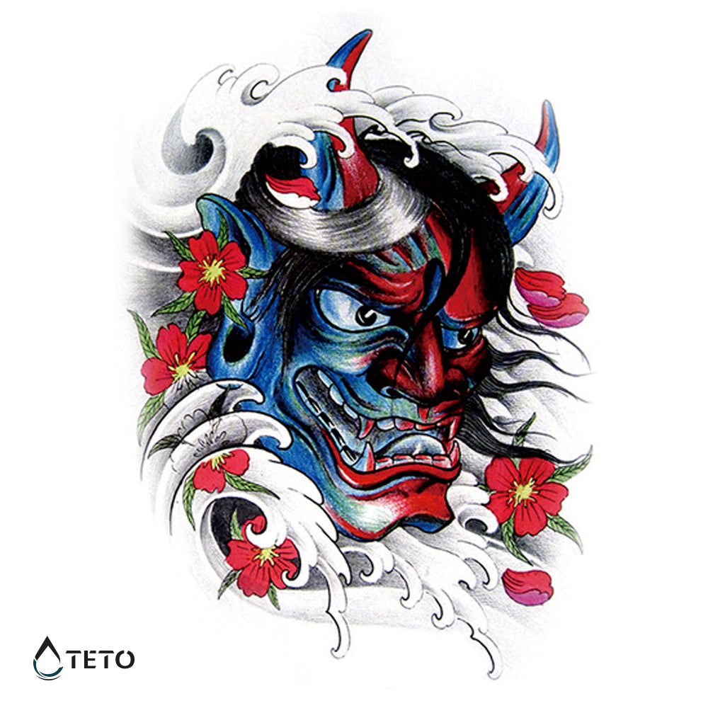 Bicolor Dämon - TETO Temporäre Tattoos
