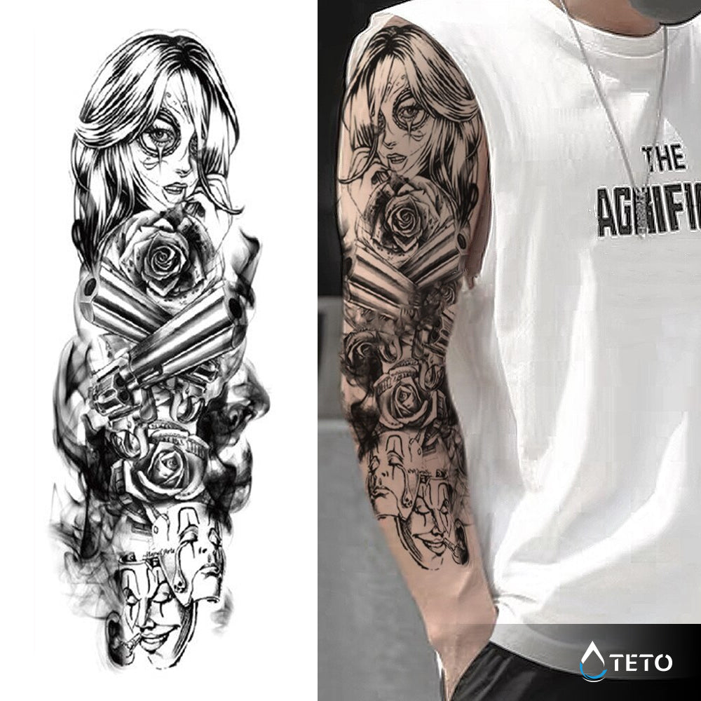 Bewaffnete Frau - TETO Temporäre Tattoos