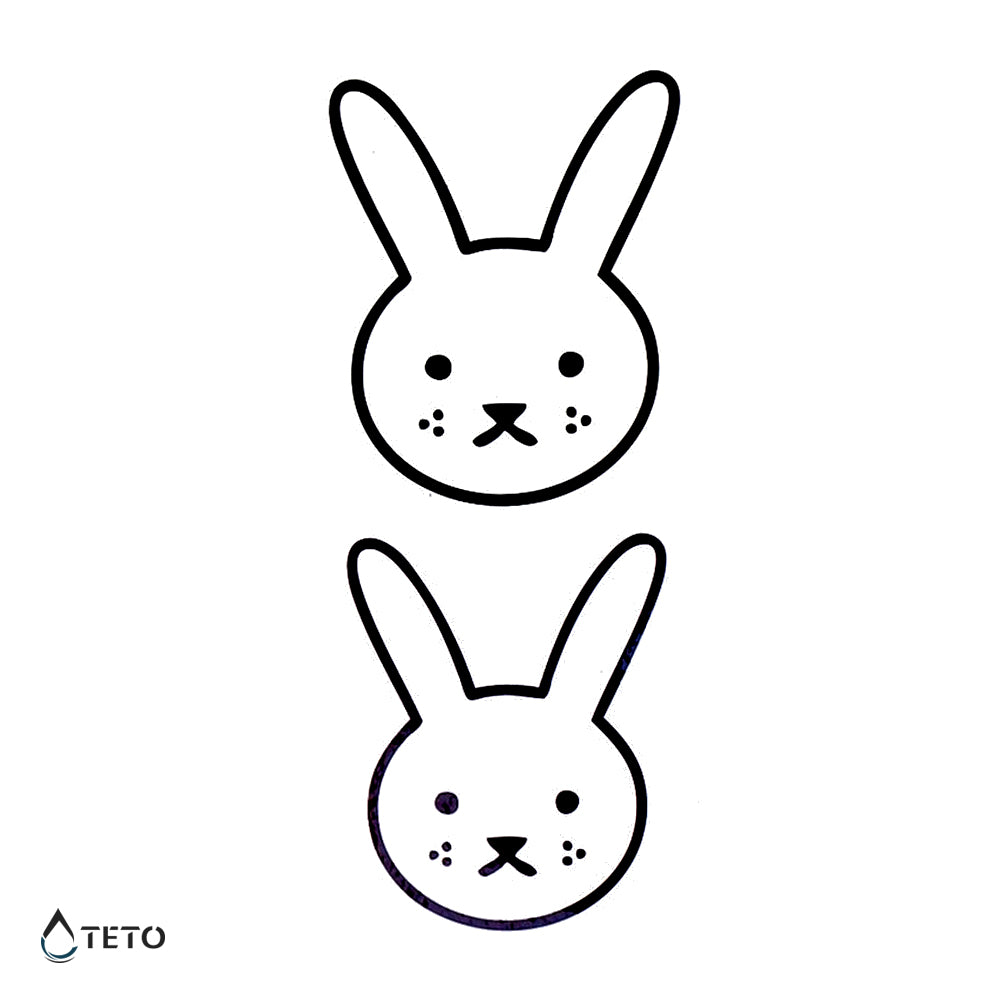 Niedlicher Hase - Set - TETO Temporäre Tattoos
