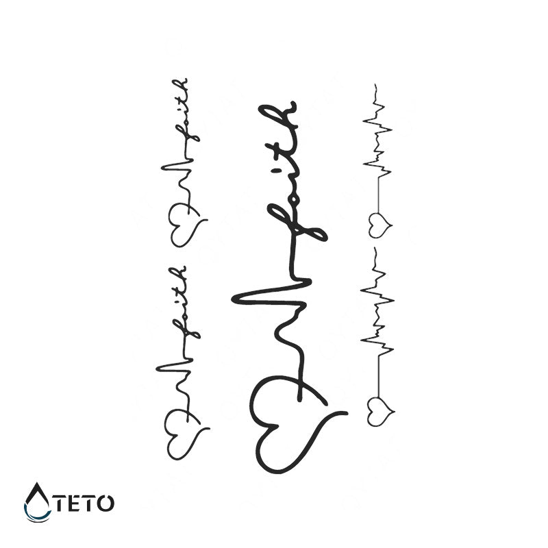 Liebe, Glauben und Leben – Semipermanente - TETO Temporäre Tattoos