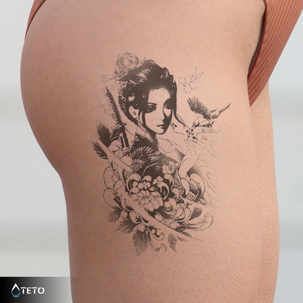 Entschlossene Frau – Semipermanente - TETO Temporäre Tattoos