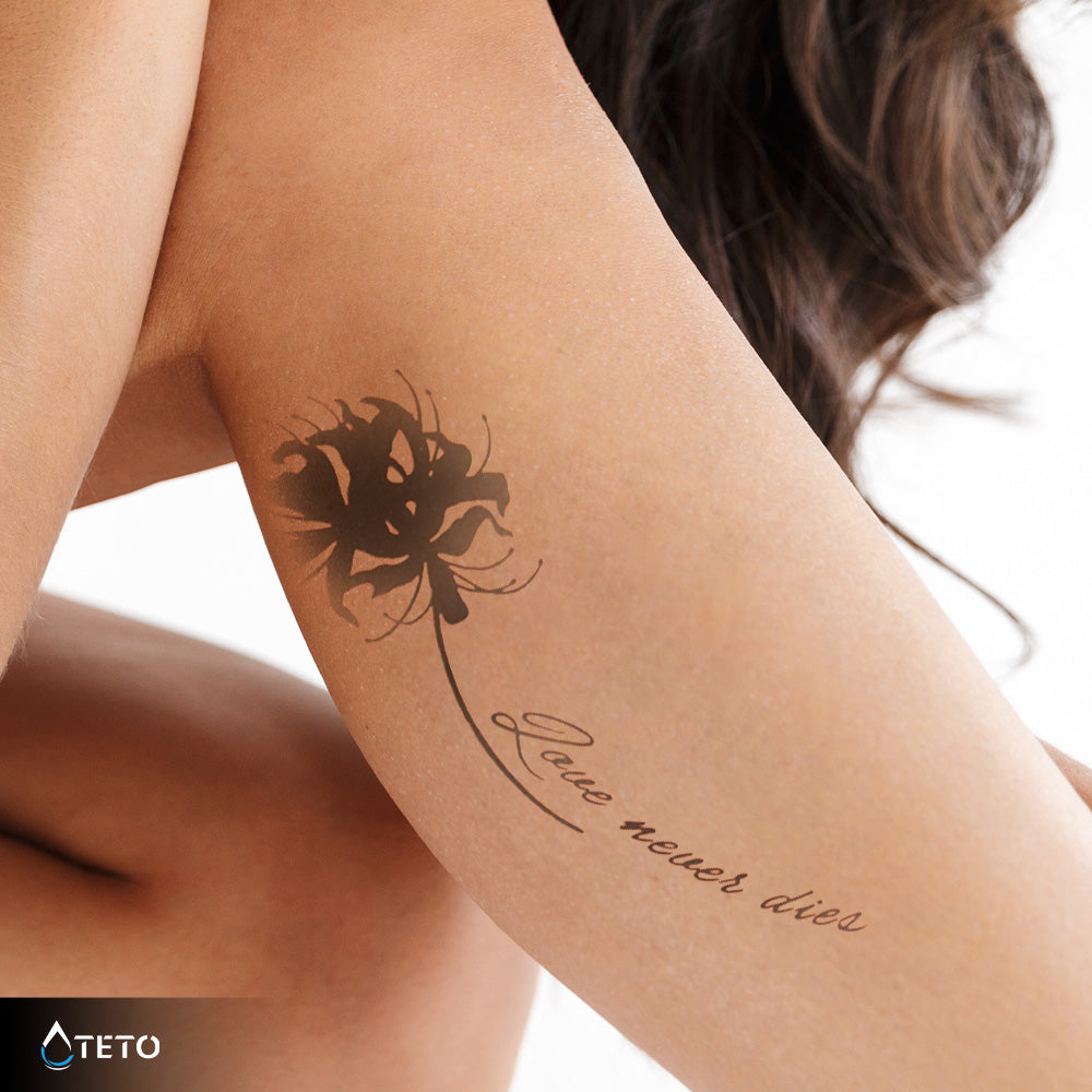 Die Liebe stirbt nie - Set – Semipermanente - TETO Temporäre Tattoos