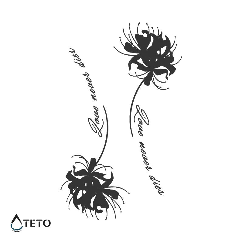 Die Liebe stirbt nie - Set – Semipermanente - TETO Temporäre Tattoos