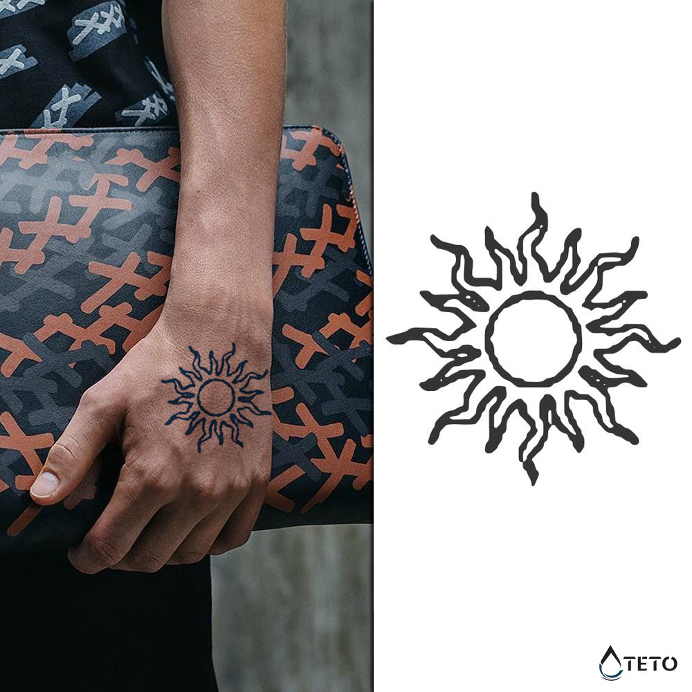 Sonne – Semipermanente - TETO Temporäre Tattoos