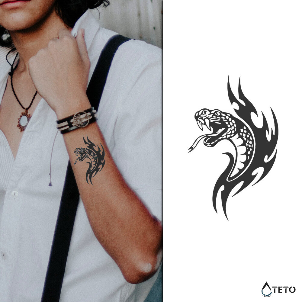 Tribal Schlange – Semipermanente - TETO Temporäre Tattoos