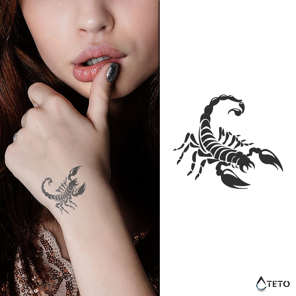 Skorpion – Semipermanente - TETO Temporäre Tattoos