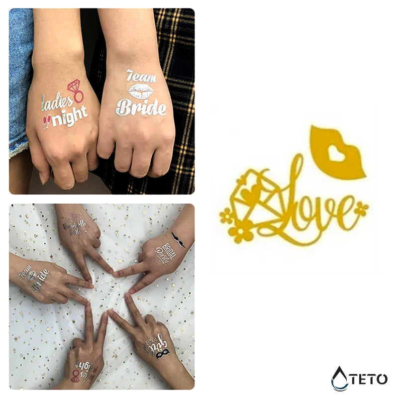 Liebe – Love – Typ B - TETO Temporäre Tattoos
