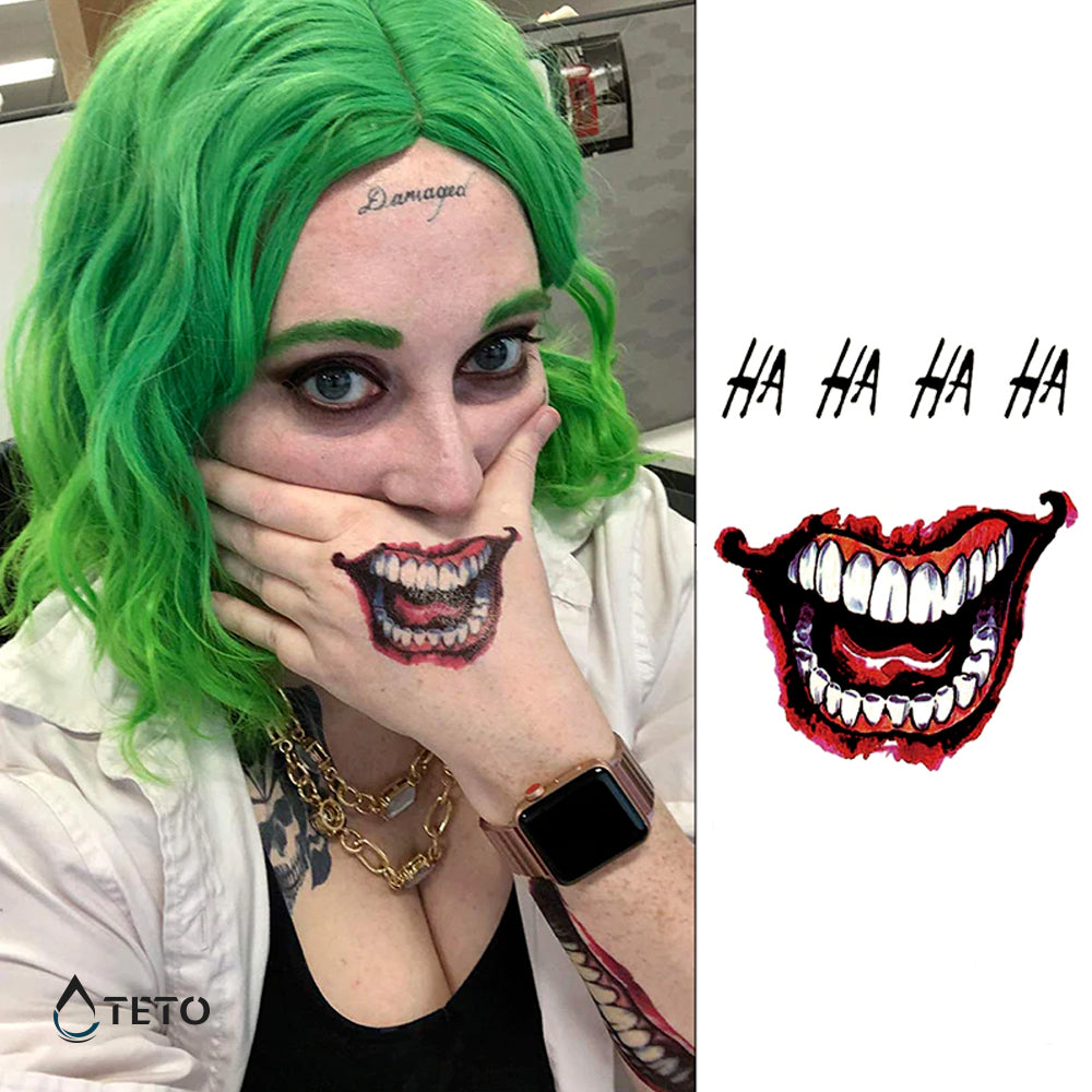 Maul des Jokers - TETO Temporäre Tattoos
