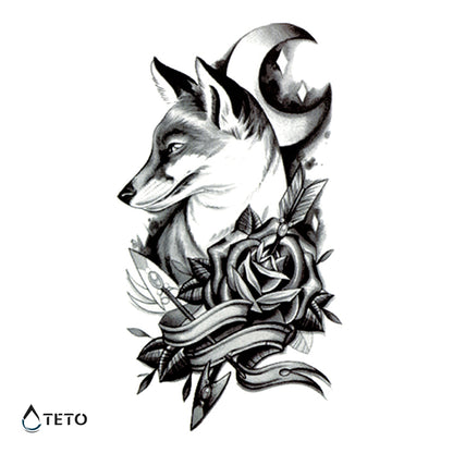 Geheimnisvoller Fuchs - TETO Temporäre Tattoos