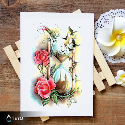 Sanduhr mit Blume