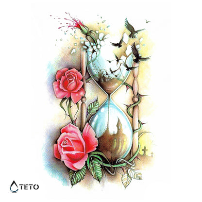 Sanduhr mit Blume