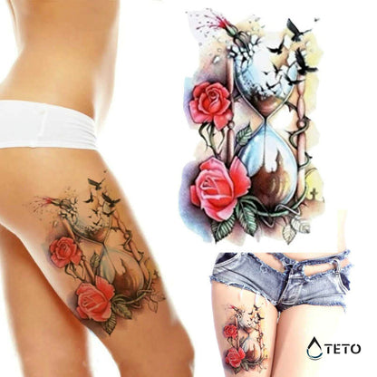 Sanduhr mit Blume