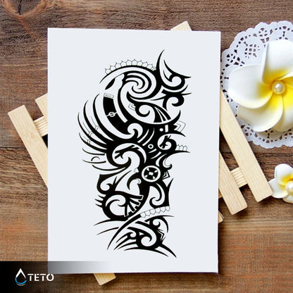 Tribal - Lebensmaschine - TETO Temporäre Tattoos