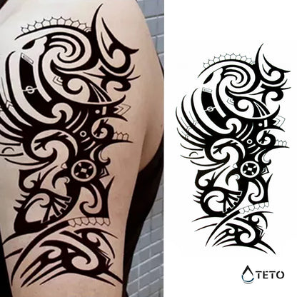 Tribal - Lebensmaschine - TETO Temporäre Tattoos