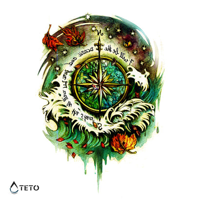 Herbstkompass - TETO Temporäre Tattoos