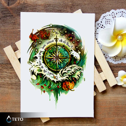 Herbstkompass - TETO Temporäre Tattoos