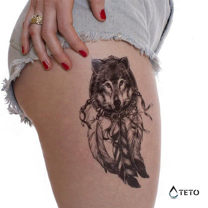 Traumfänger - Wolf - TETO Temporäre Tattoos