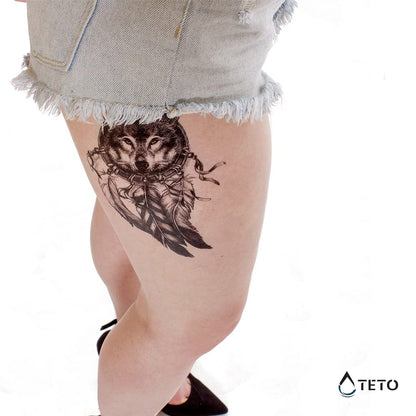Traumfänger - Wolf - TETO Temporäre Tattoos