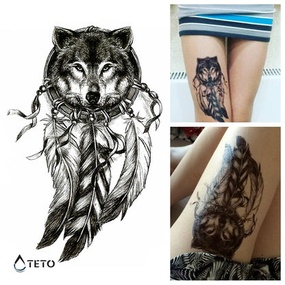 Traumfänger - Wolf - TETO Temporäre Tattoos