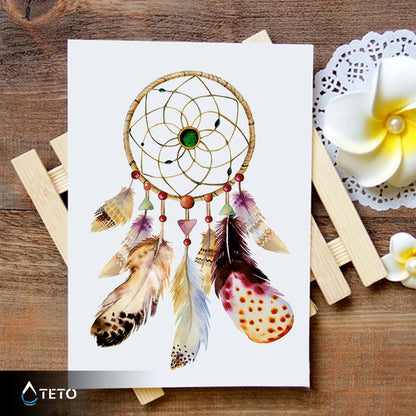 Traumfänger mit Smaragden - TETO Temporäre Tattoos