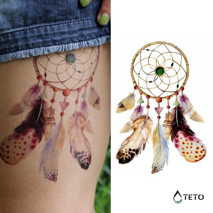 Traumfänger mit Smaragden - TETO Temporäre Tattoos