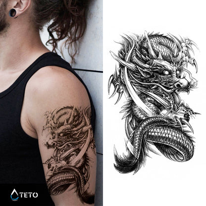 Drache - TETO Temporäre Tattoos