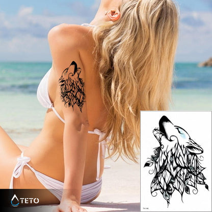Einheimischer Wolf - TETO Temporäre Tattoos