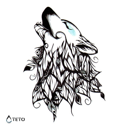 Einheimischer Wolf - TETO Temporäre Tattoos