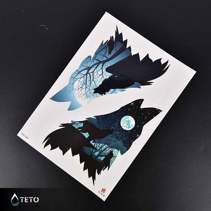 Wölfe - Set - TETO Temporäre Tattoos