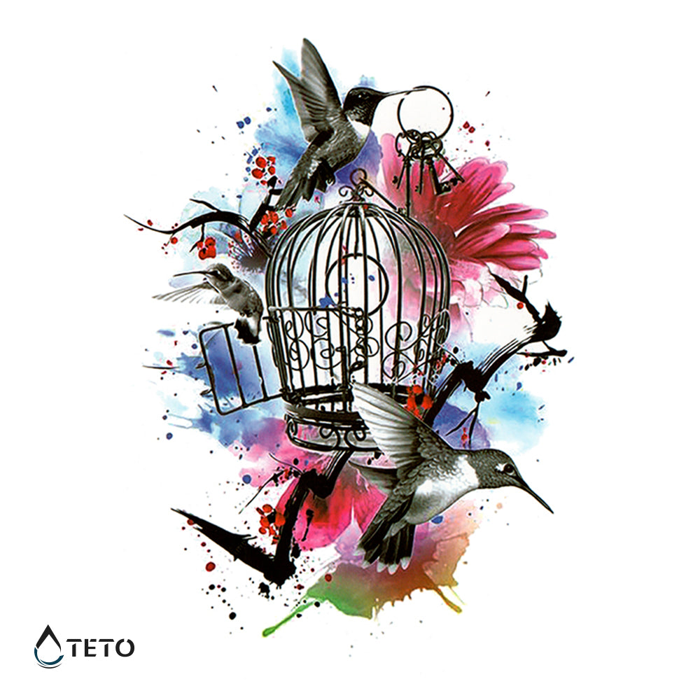 Vögel - TETO Temporäre Tattoos