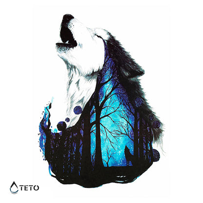 Heulender Wolf - TETO Temporäre Tattoos