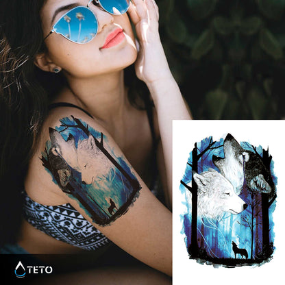 Wölfe - TETO Temporäre Tattoos