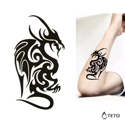 Tribal drache - TETO Temporäre Tattoos