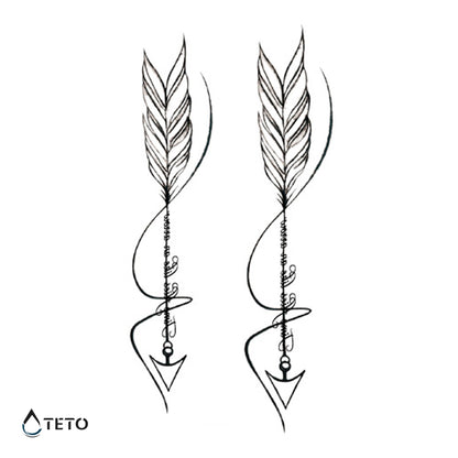 Die Zeit fliegt wie ein Pfeil - Set - TETO Temporäre Tattoos