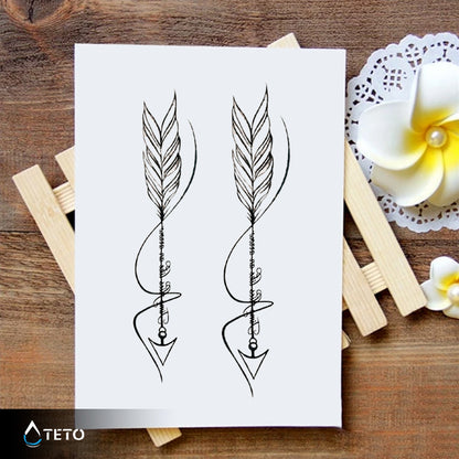 Die Zeit fliegt wie ein Pfeil - Set - TETO Temporäre Tattoos