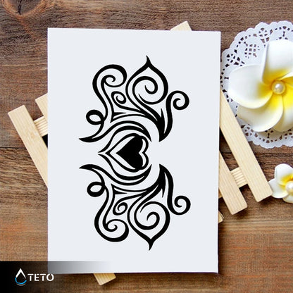 Tribal herz - TETO Temporäre Tattoos