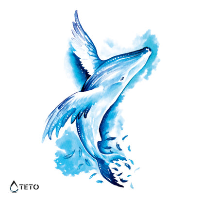 Springender Wal - TETO Temporäre Tattoos