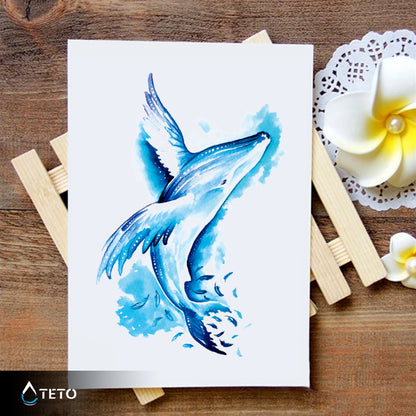 Springender Wal - TETO Temporäre Tattoos