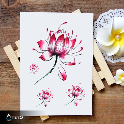 Blumen - Set - TETO Temporäre Tattoos