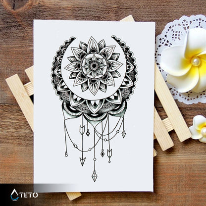 Traumfänger - Mandala – Typ A - TETO Temporäre Tattoos
