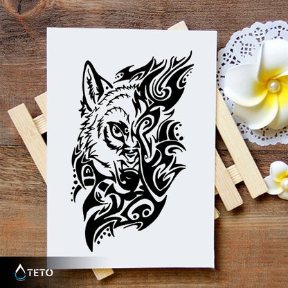 Tribal wolf – Typ A - TETO Temporäre Tattoos