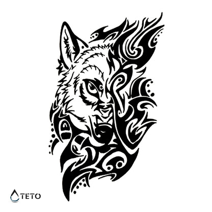 Tribal wolf – Typ A - TETO Temporäre Tattoos