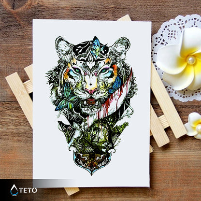 Blutiger Tiger - TETO Temporäre Tattoos
